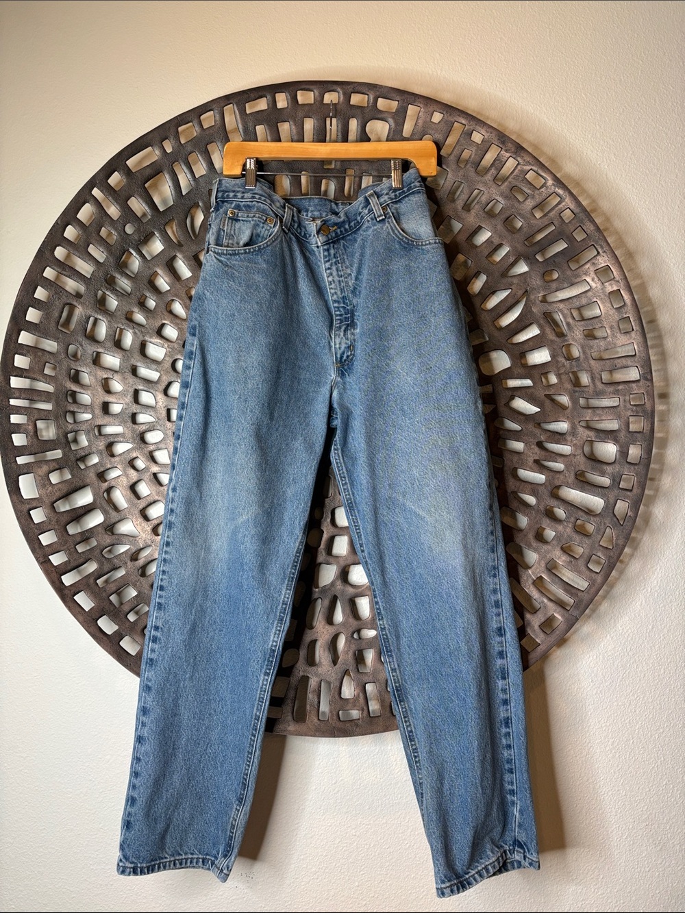 💙Carhartt Men’s Relaxed Fit Straight Leg Jeans 42x32 Light Wash Workwear Denim